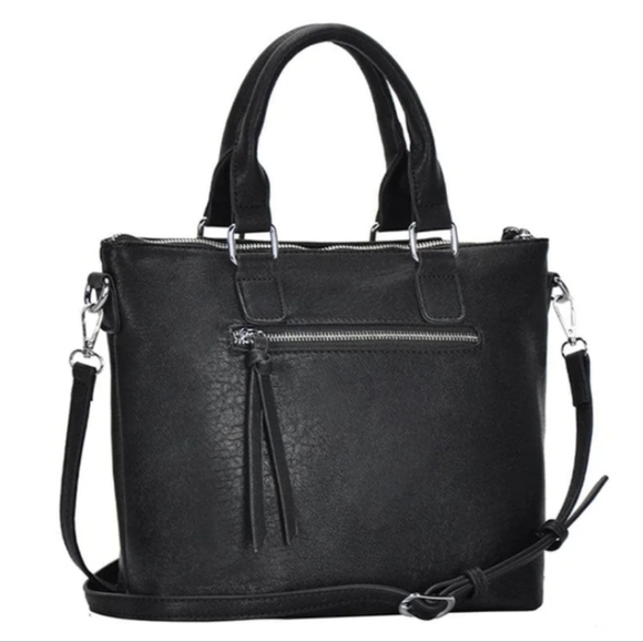 Antik Kraft Clover Black Leather Bag‎ - Picture 2 of 10